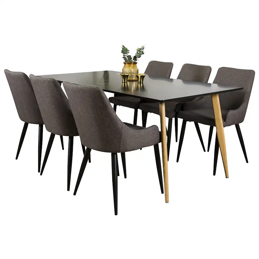 Matgrupp Venture Home Pobbie med 6 Plake Stolar