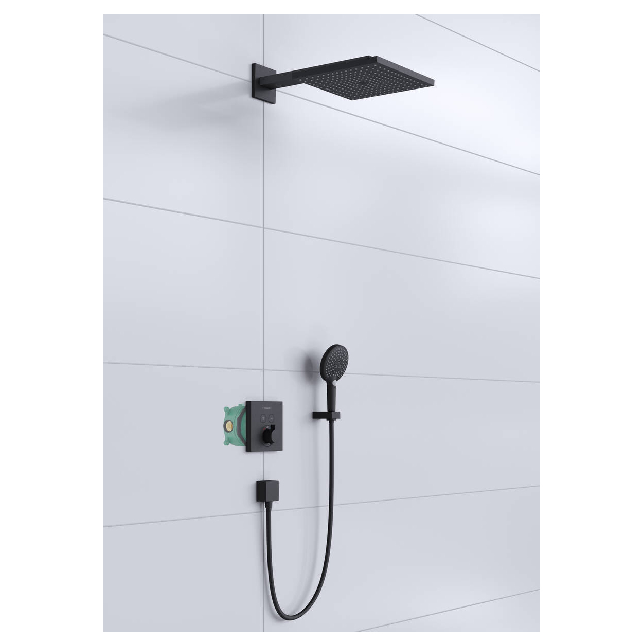 Takduschset Hansgrohe Raindance E ShowerSelect Mattsvart