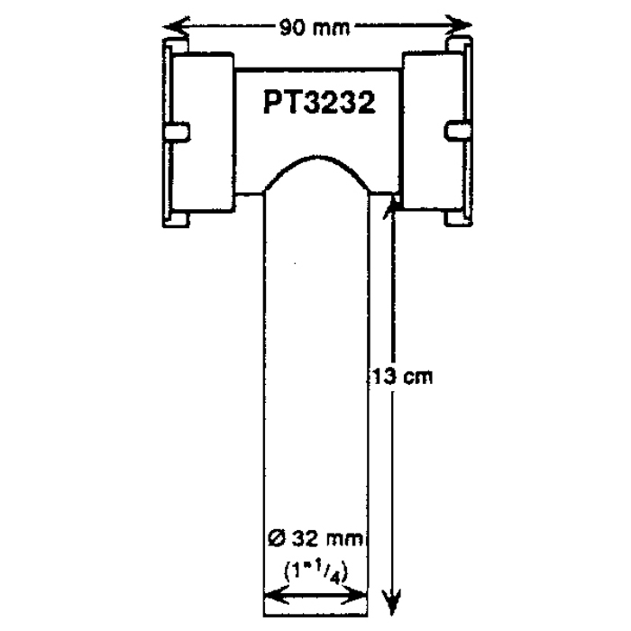 T-adapter Barka 1 1/4"