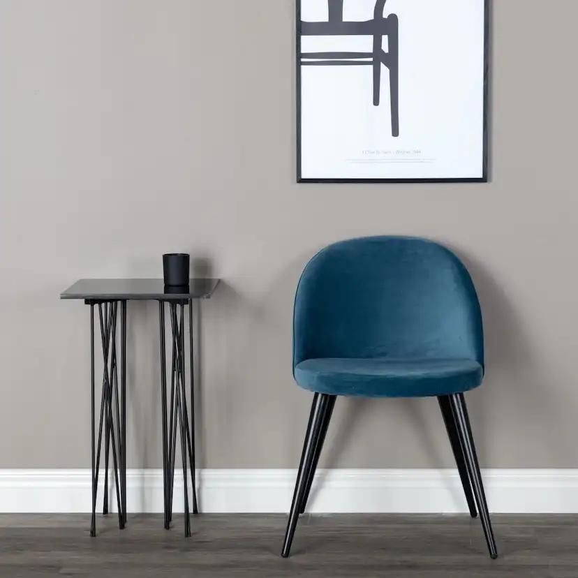 Matstol Venture Home Velvet Svart Ben