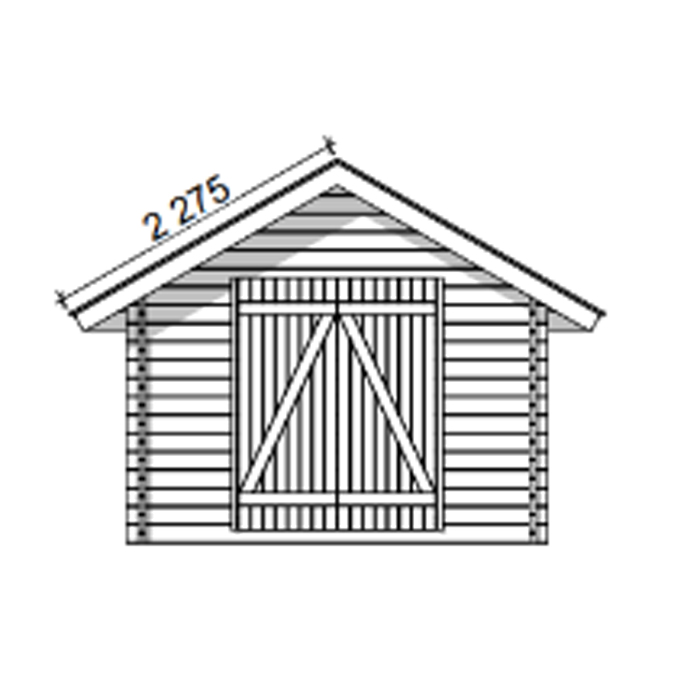 Timmerförråd LP Garden S-M (10m²) Rak Vägg