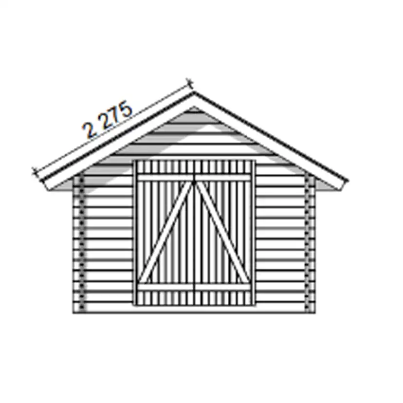 Timmerförråd LP Garden S-M (10m²) Rak Vägg