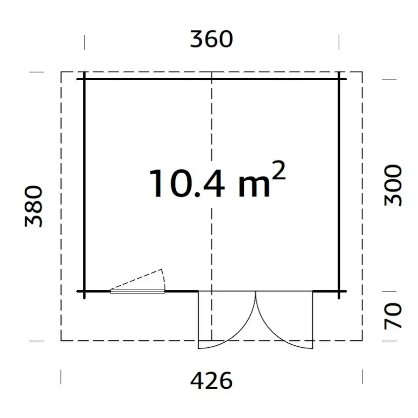 Emma 10,8 (inv. 10,4 m2) Obehandlad