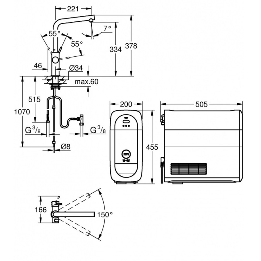 Köksblandare Grohe Blue Home 31454 Starter Kit