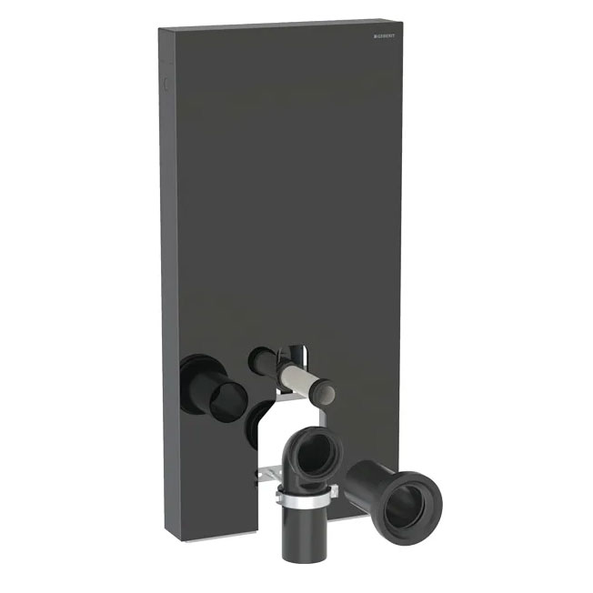 WC-Fixtur Geberit Monolith för  Back-to-wall Toalettstol 101 cmxSvart/Glas