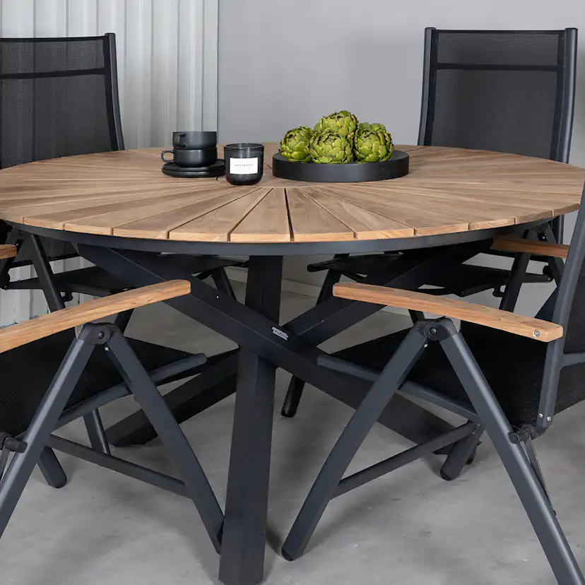Matgrupp Venture Home Meya med 4 Perla Positionsstolar