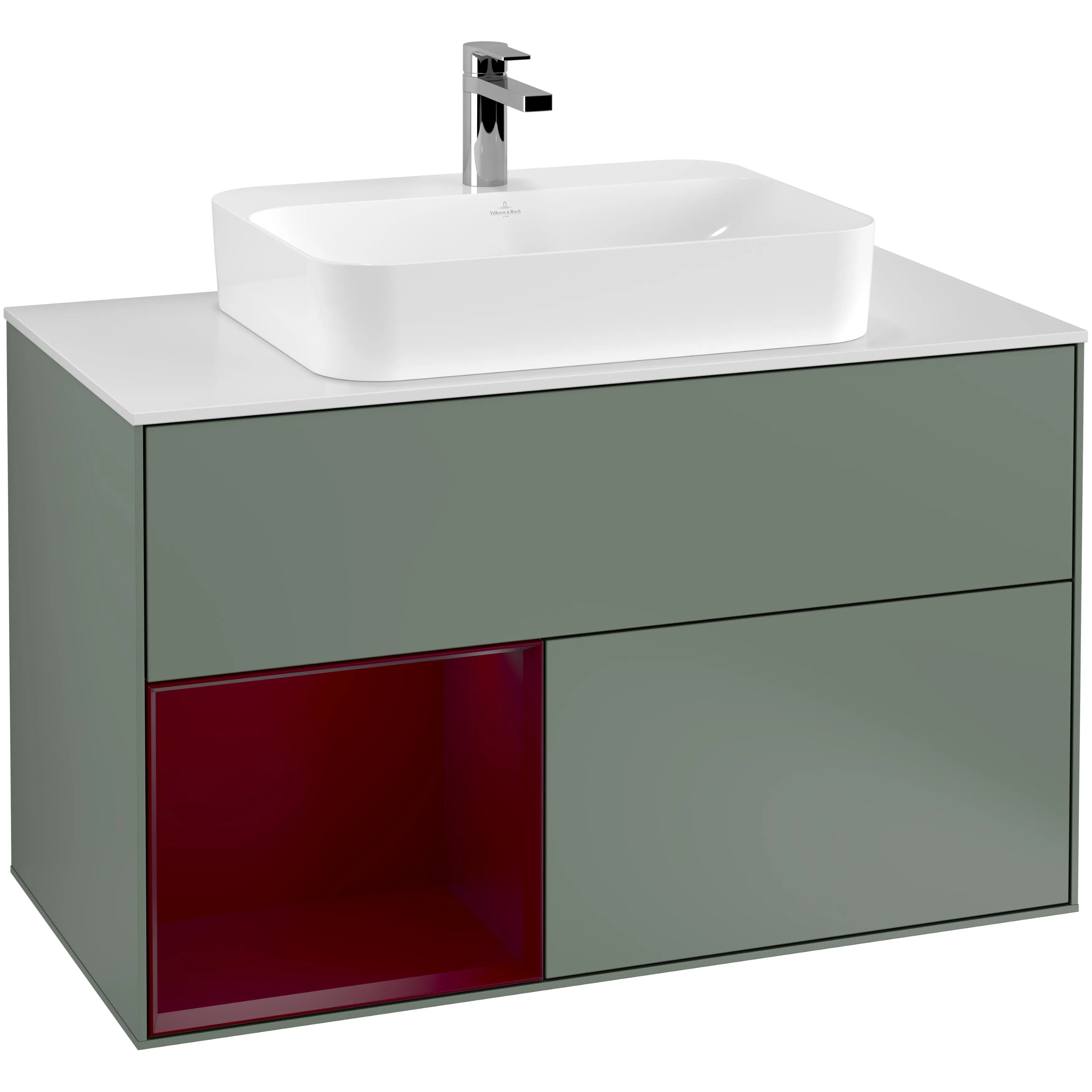 Tvättställsskåp Villeroy & Boch Finion med 2 Lådor Hylla och Bänkskiva för Ytmonterat Tvättställ