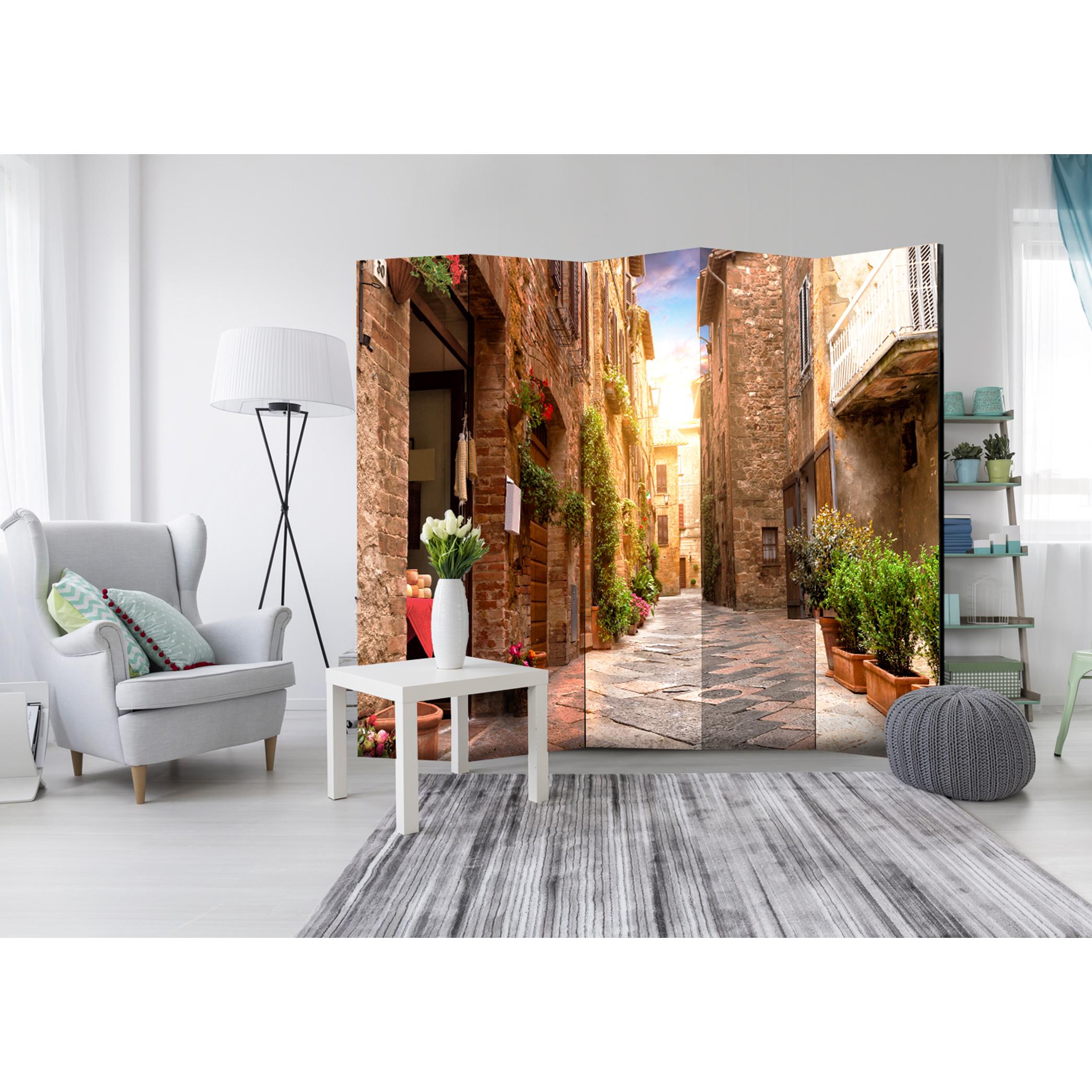 Rumsavdelare Skärmvägg Arkiio Colourful Street in Tuscany II 225x172 cm