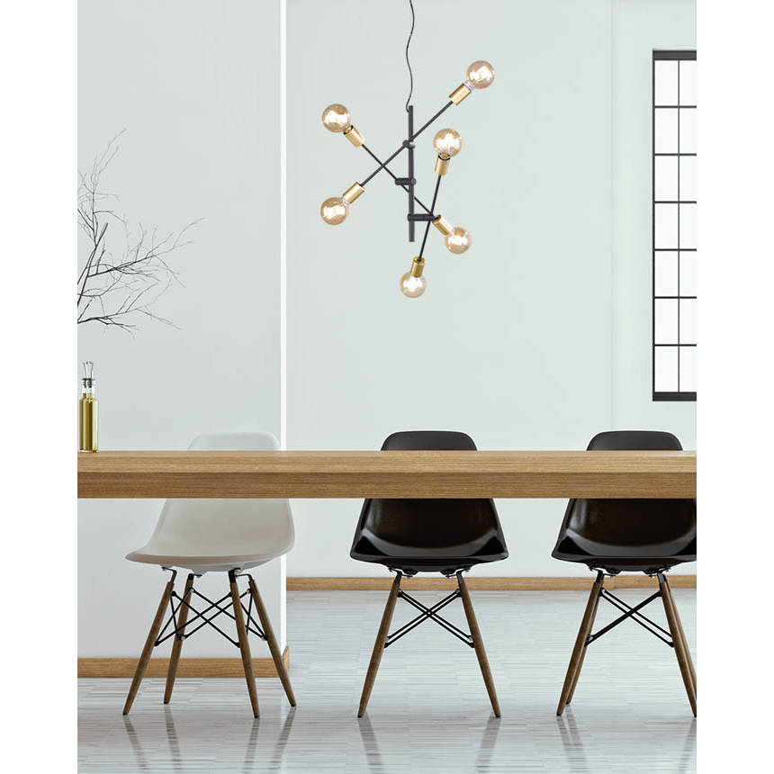 Taklampa Trio Cross 6L E27