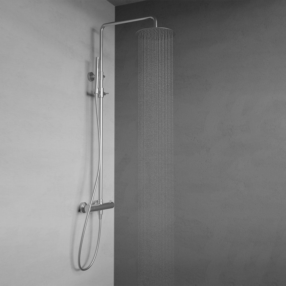 Takduschset Scandtap Steel Pleasure 2 Stål Rostfritt Stål