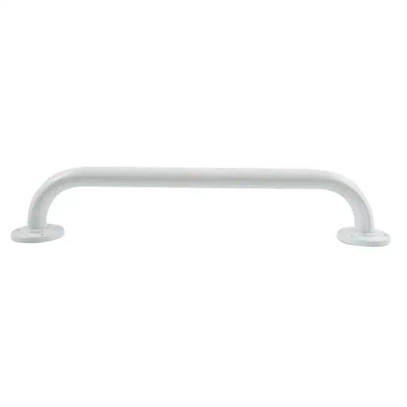 Stödhandtag stål/vit Ø 25 mm 30 cm Vit, 30 cm
