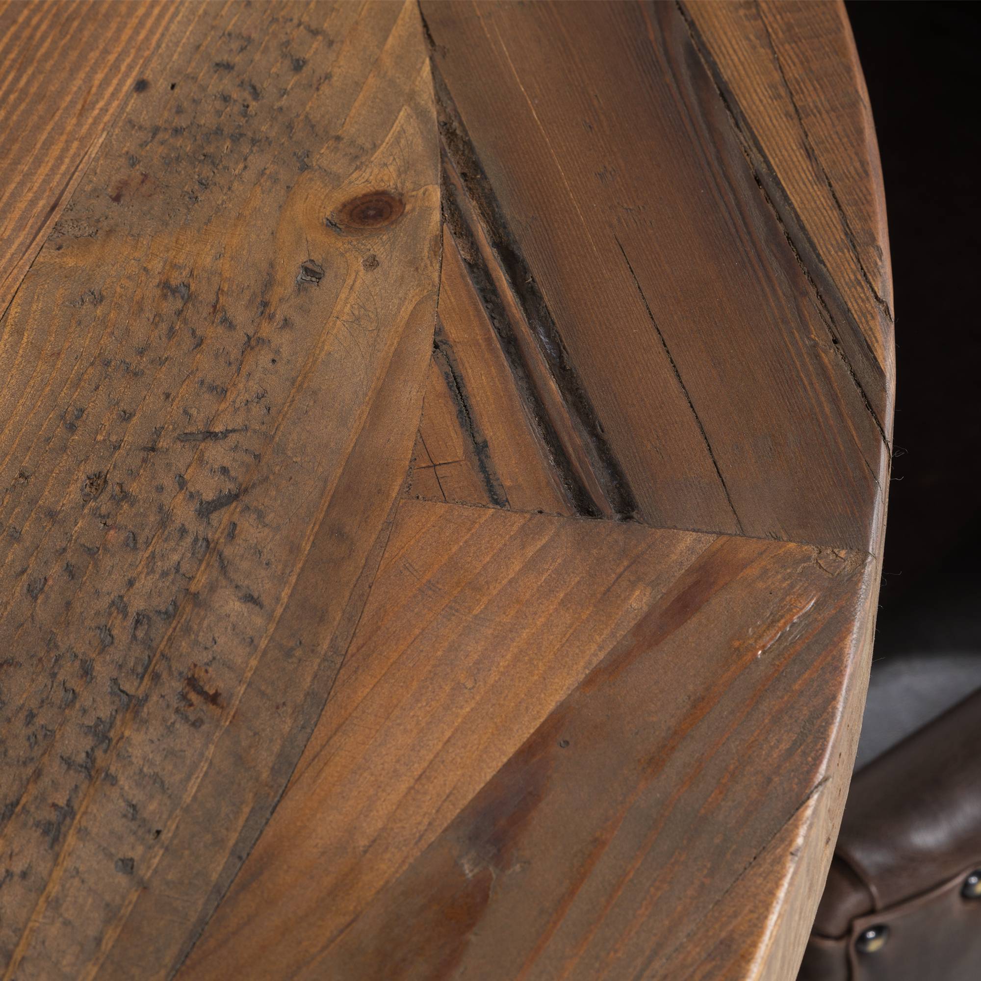 Matgrupp Bloomington Lyon Runt Matbord 120 cm Vit Bas med 4 Tuva Matstol Konstläder