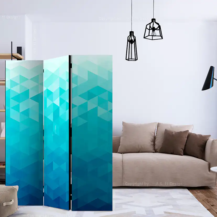 Rumsavdelare Skärmvägg Arkiio Azure Pixel 135x172 cm