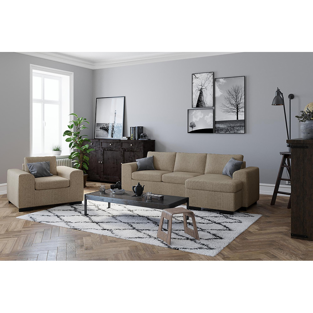 Connect Divansoffa 3-sits Vändbar Beige Beige