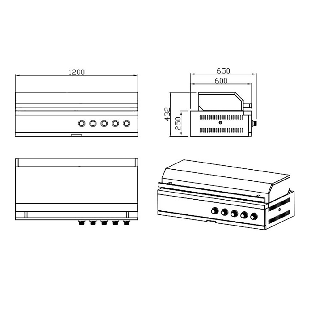 Gasolgrill Myoutdoorkitchen 5 brännare och Sidobrännare