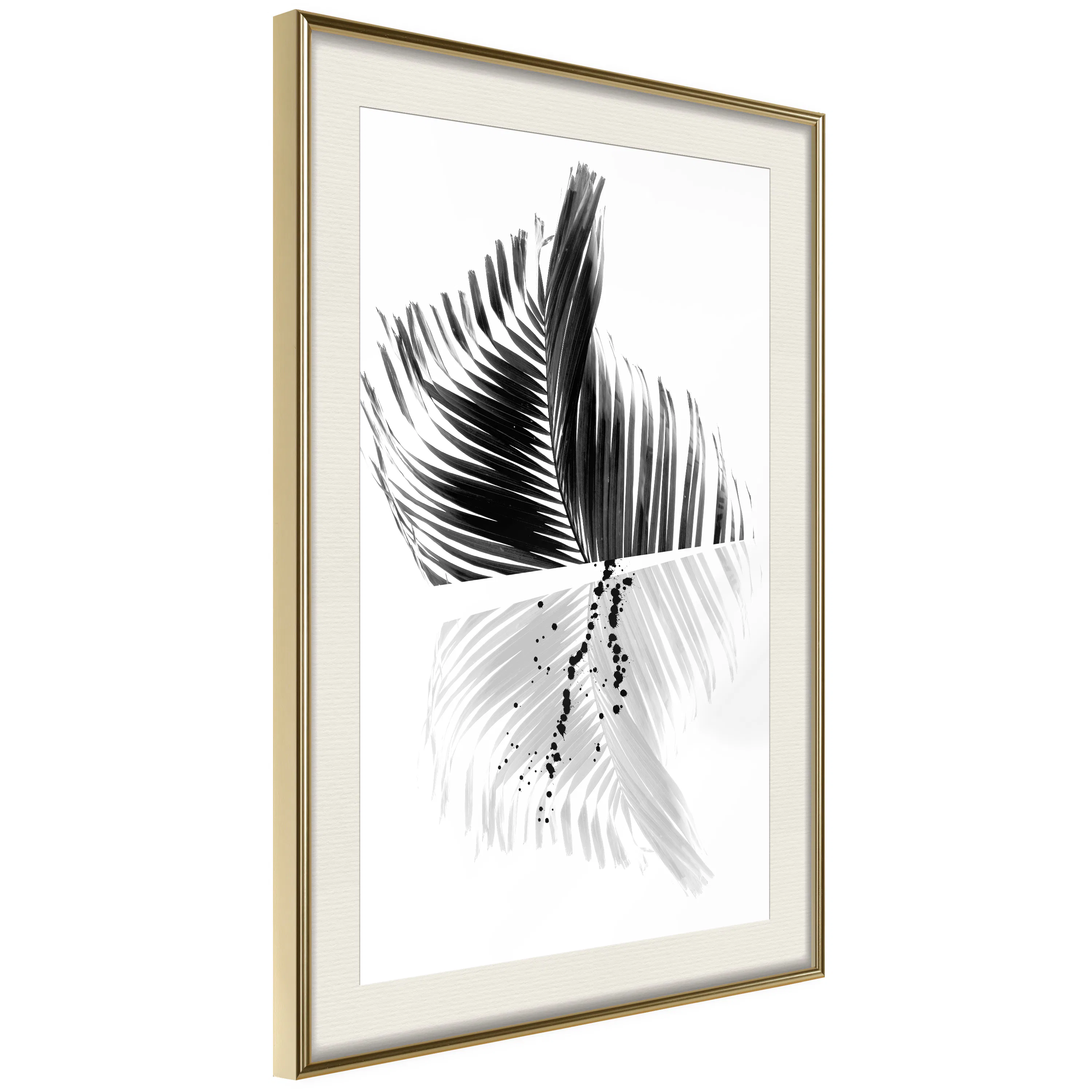 Poster Artgeist Affisch Black And White Palm