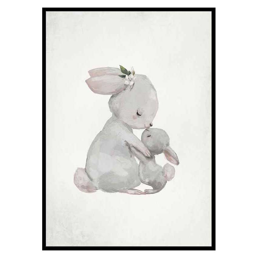 Poster Gallerix Watercolor Rabbits