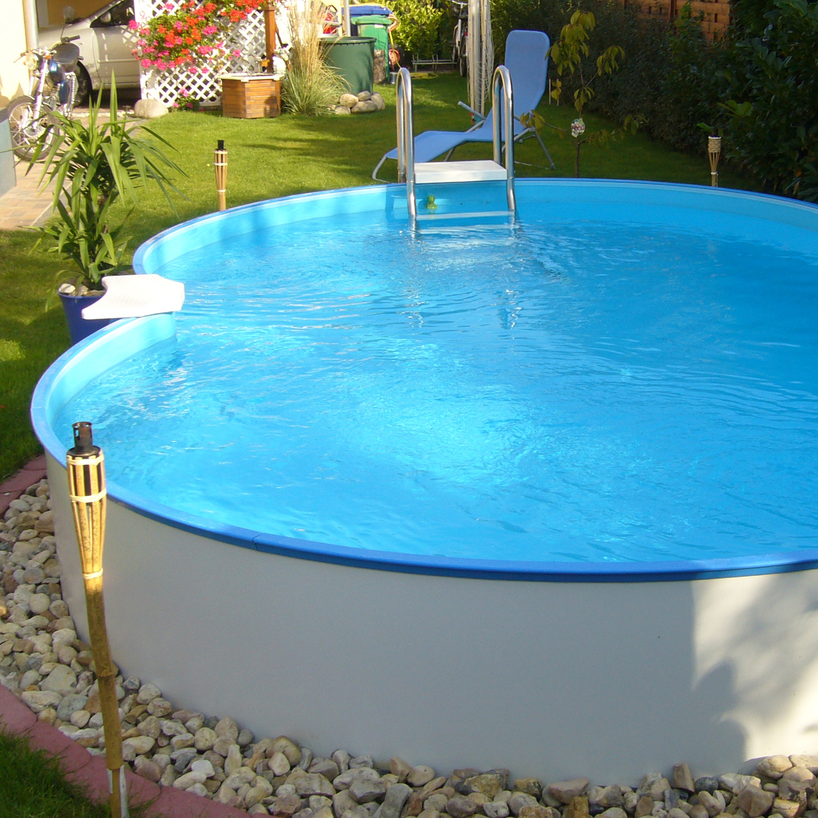 Stålväggspool Planet Pool Premium inkl Stege & Tillbehör