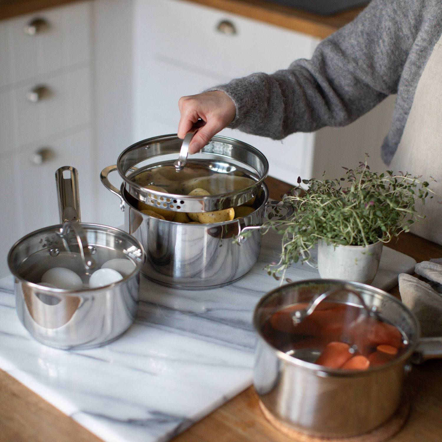 Gryta Dorre Kosm med Glaslock 22 cm 3 L