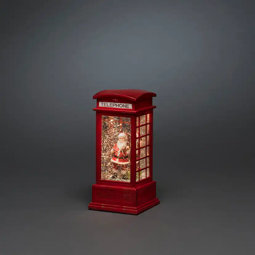 Juldekoration Gnosjö Konstsmide Telefonkiosk med Tomte