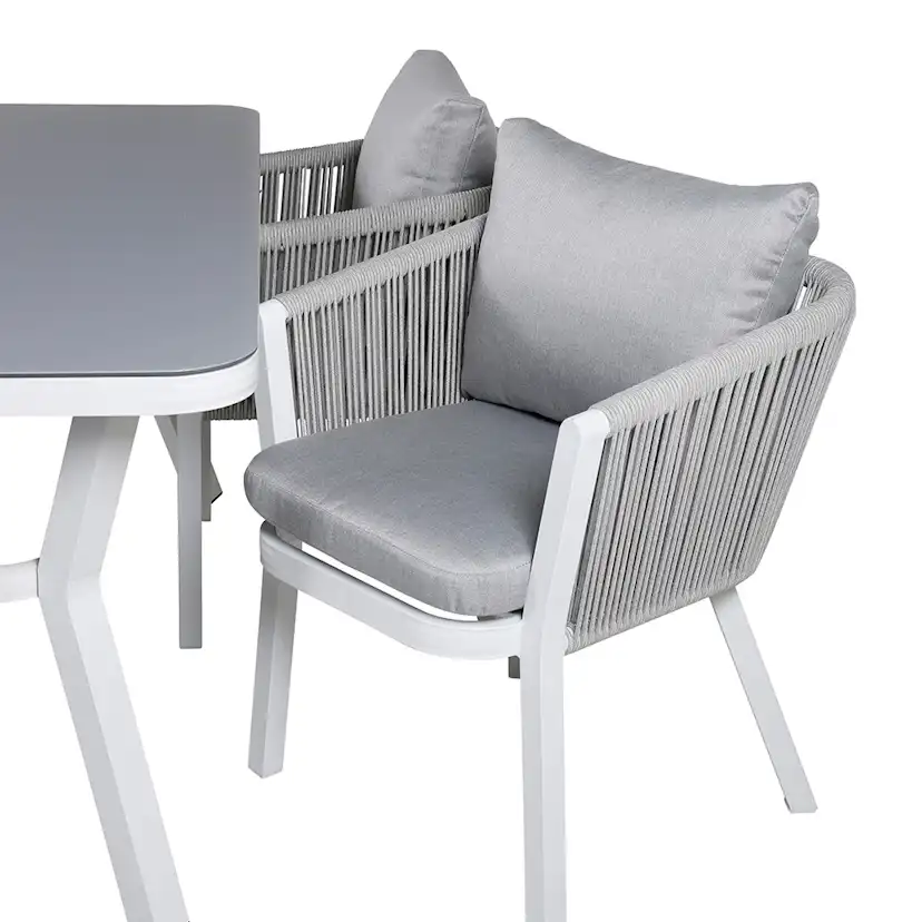 Matgrupp Venture Home Vyn Vit med 4 Vyn Matstolar