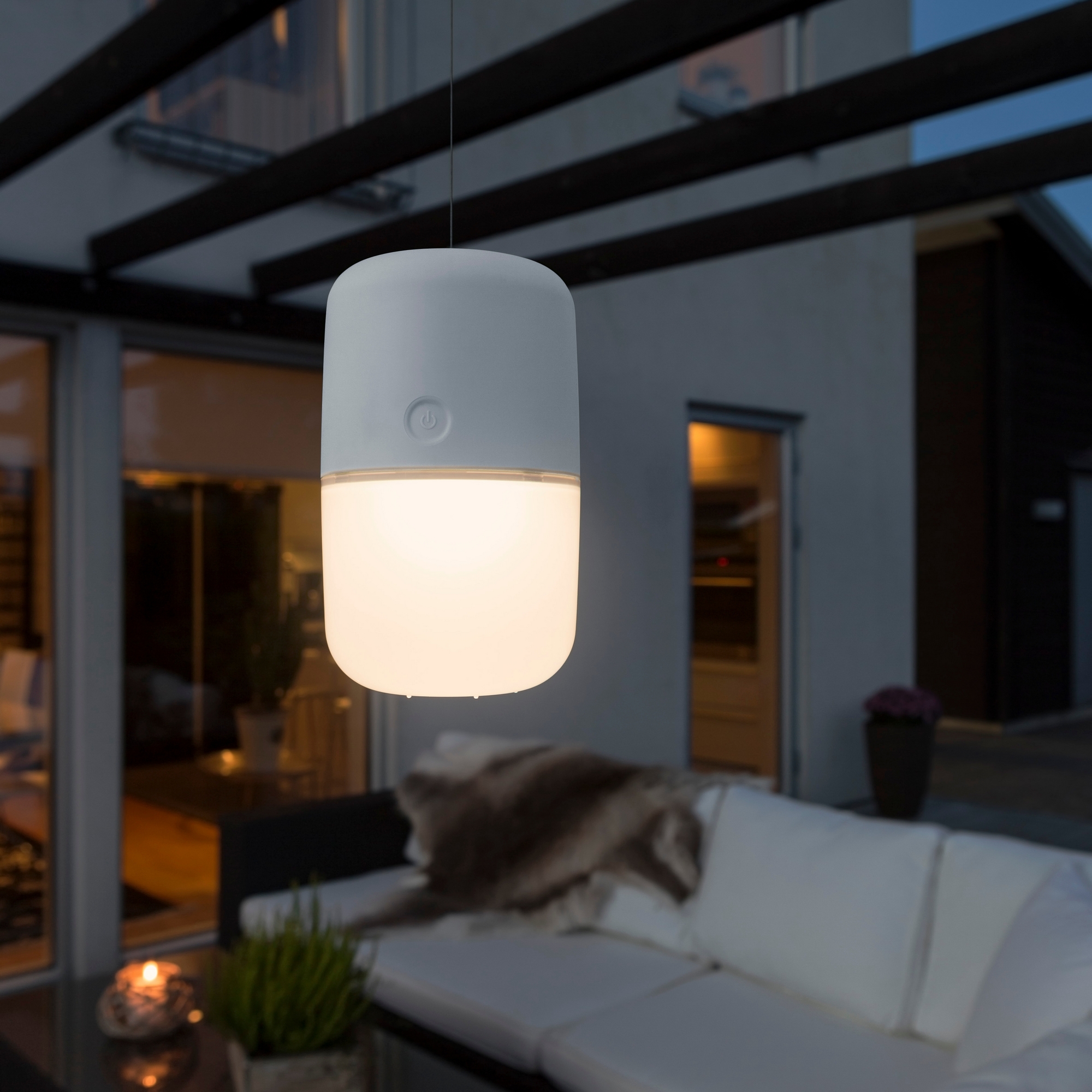 Solcell/USB-Lampa Gnosjö Konstsmide Assisi Hängande/Stående LED