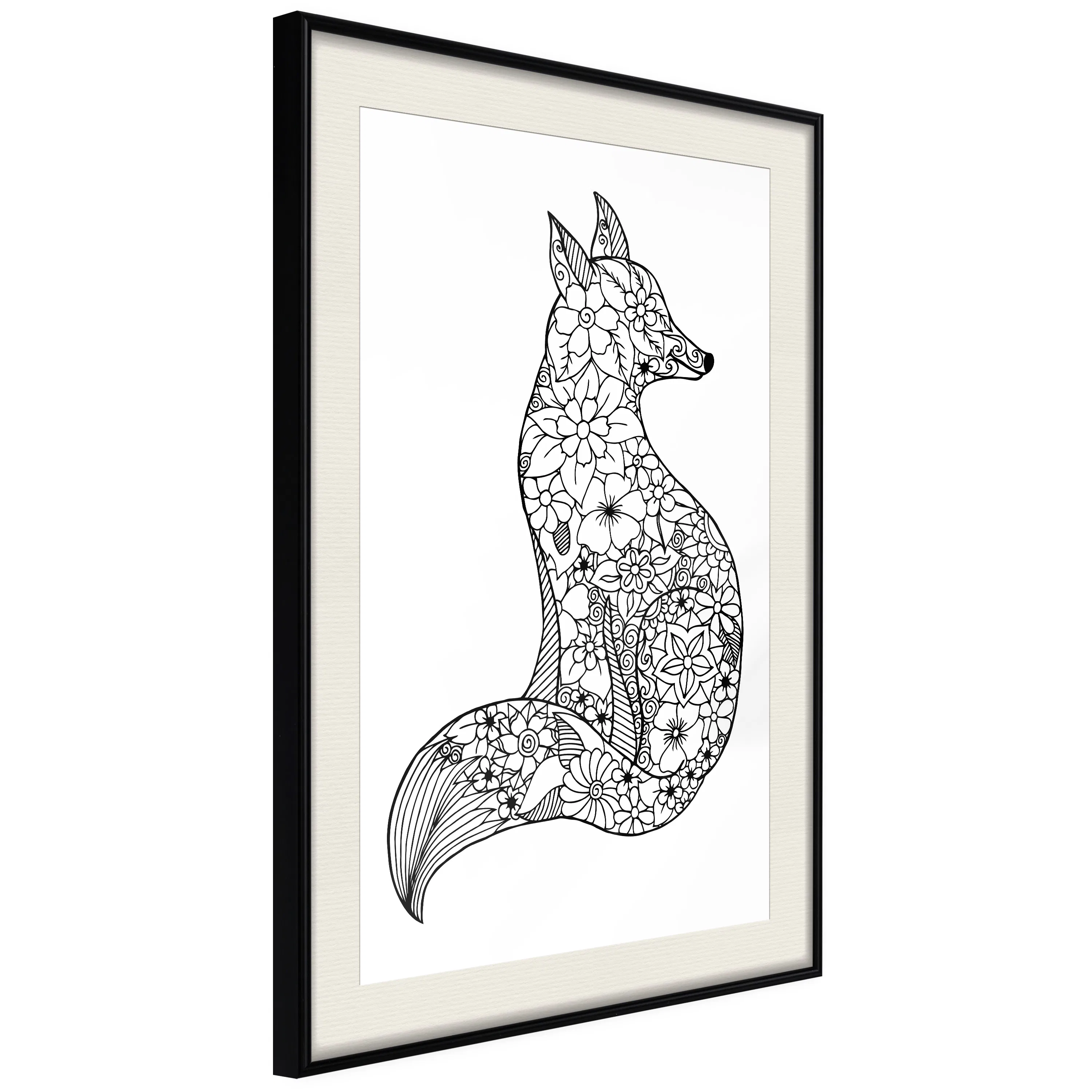 Poster Artgeist Affisch Flower Fox