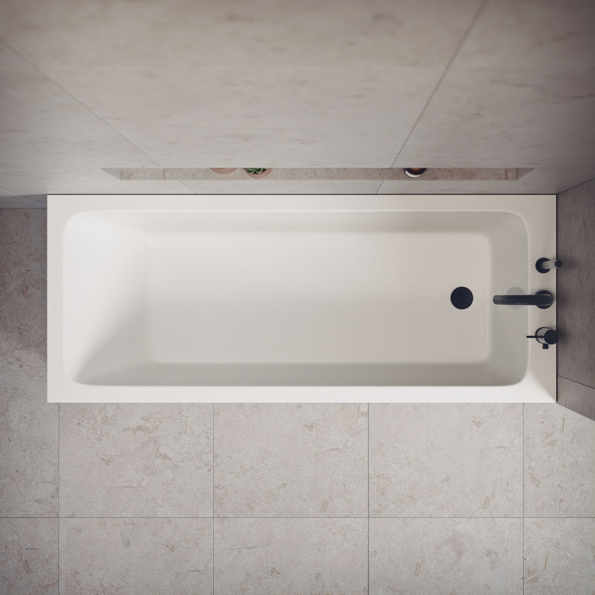 Saltholmen 1575x700x595 Vit Standard Liksidig Enkel rygglutn 1575x700x595 mm Vit Standard Liksidig Enkel