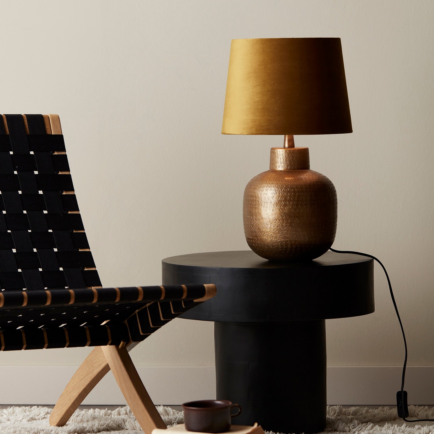 Lampfot PR Home Henry Mässing i Keramik