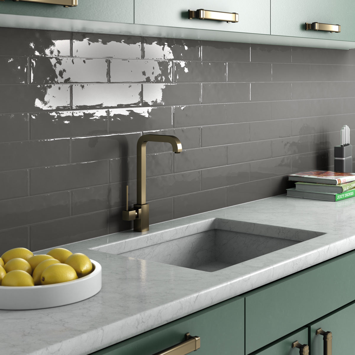 Kakel Tenfors Casita Dark Grey Blank 7,5x30