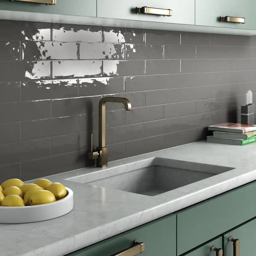 Kakel Tenfors Casita Dark Grey Blank 7,5x30