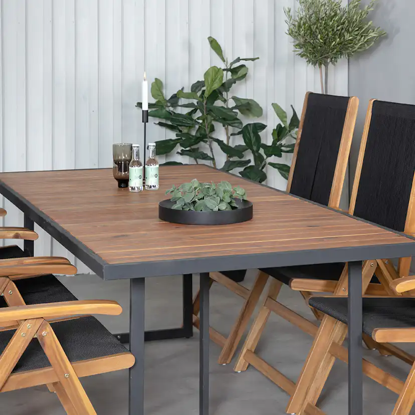 Matgrupp Venture Home King med 6 Lumi Vikbara Matstolar