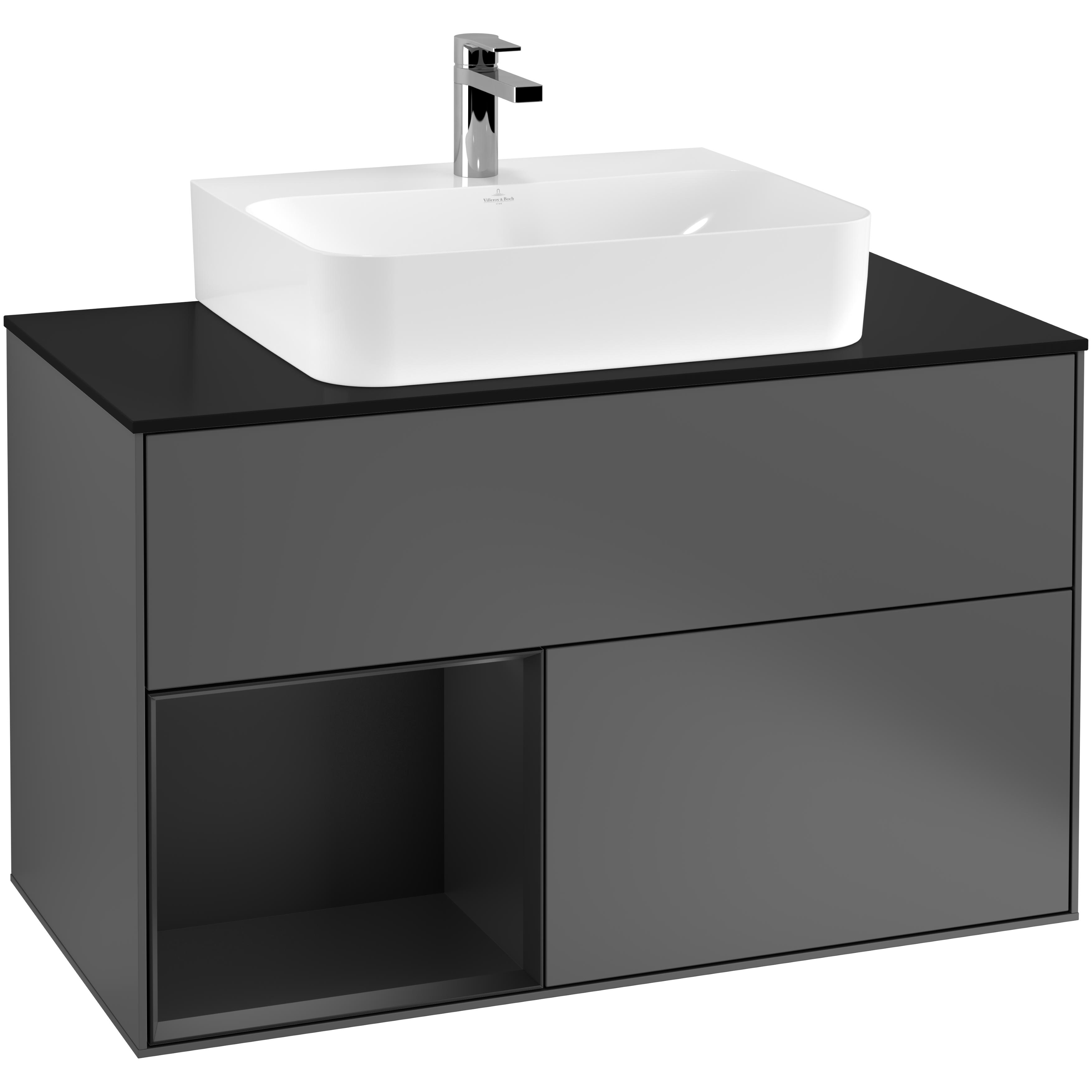 Tvättställsskåp Villeroy & Boch Finion med 2 Lådor Hylla och Bänkskiva för Centrerat Tvättställ