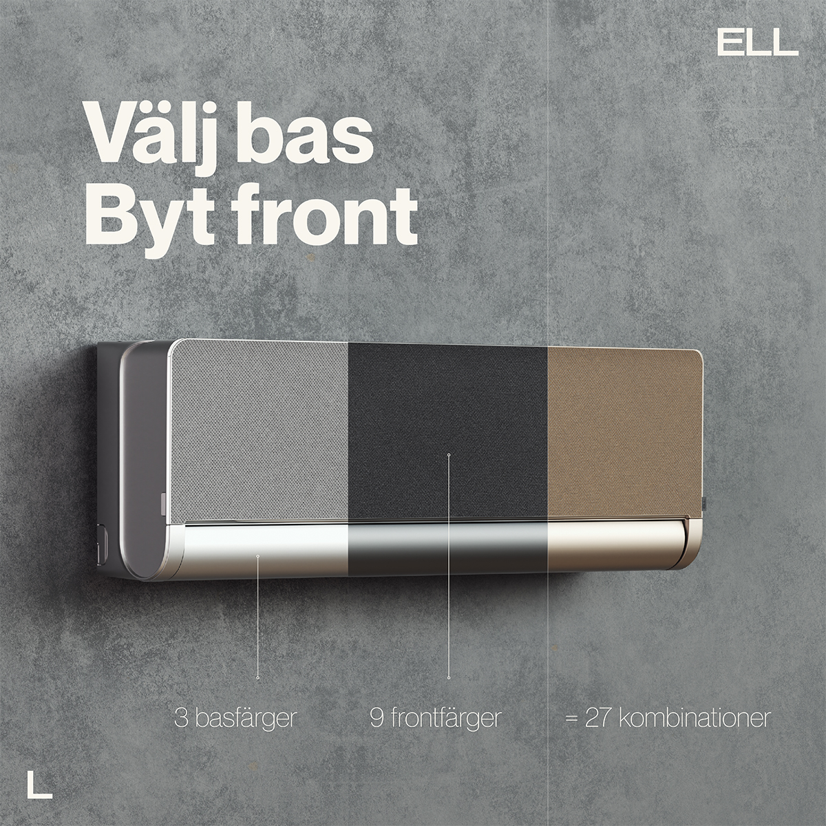 Luftvärmepump ELL Front Golden