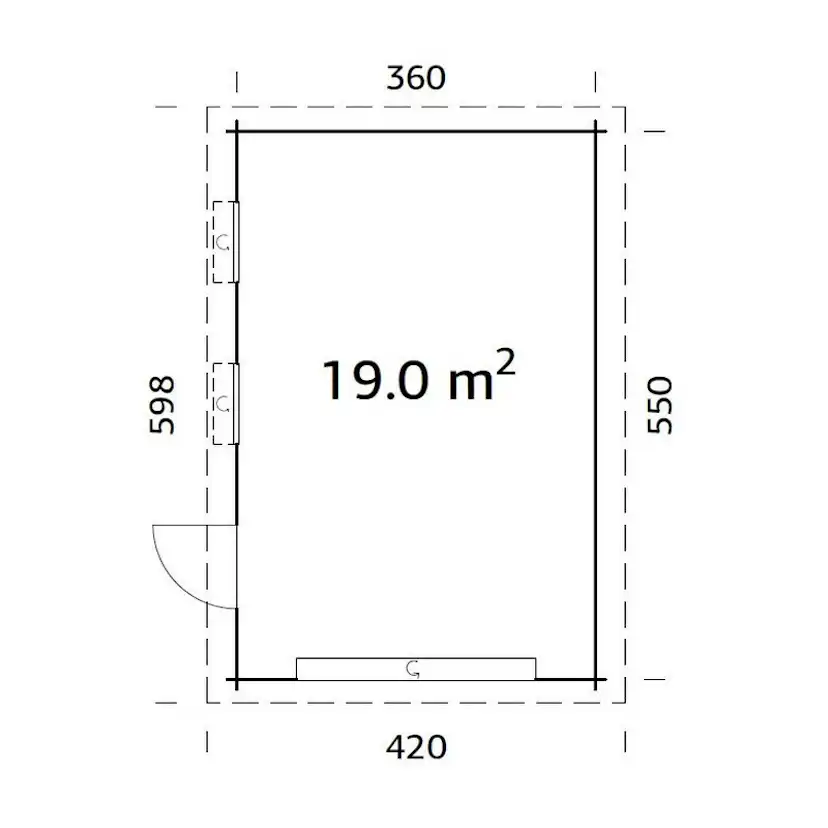 Garage Palmako Rasmus med Garageport 19,8 m2