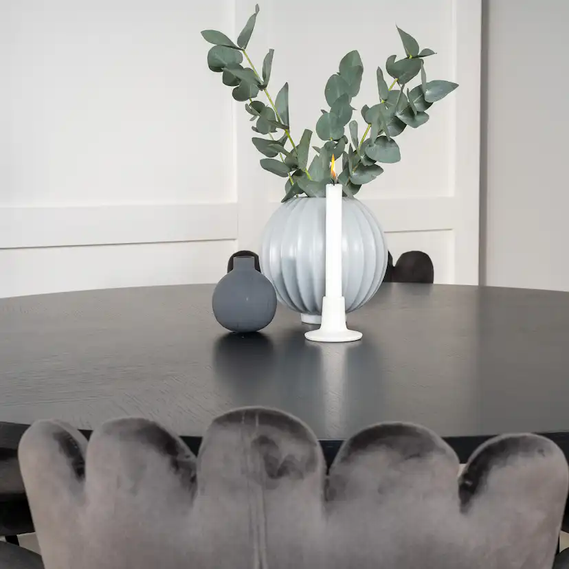 Matgrupp furniture/fashion Copenhagen med 6 Gråa Limhamn Light Stolar