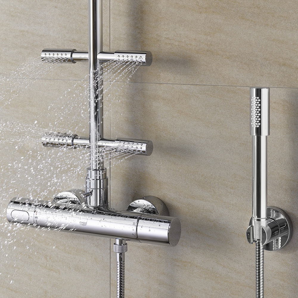 Takduschset Grohe Rainshower med 4 Sidoduschar