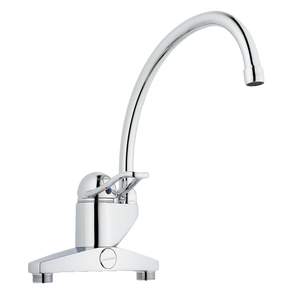 Köksblandare FM Mattsson 9000 Hög Blandare Krom med Svängbar Pip 340 mm