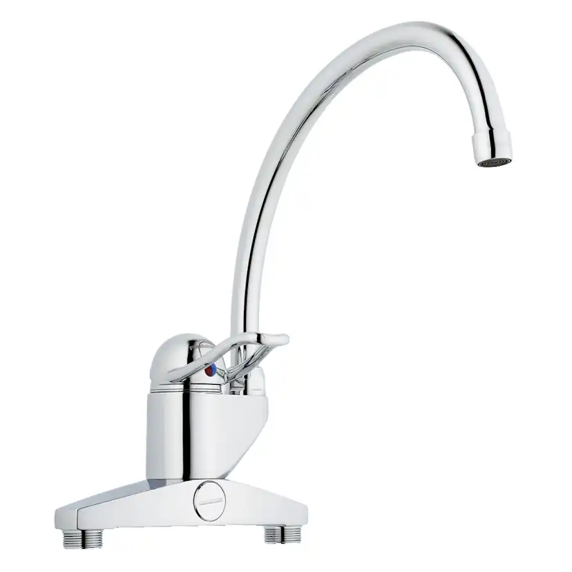 Köksblandare FM Mattsson 9000 Hög Blandare Krom med Svängbar Pip 340 mm
