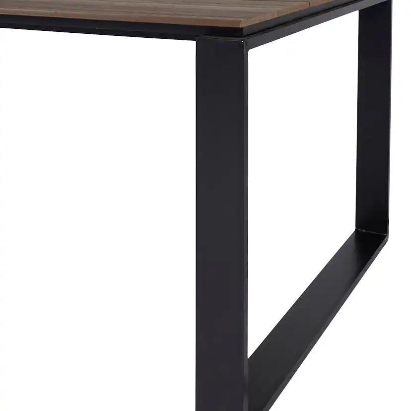 GARDEN TABLE 210X100CM Svart/Brun