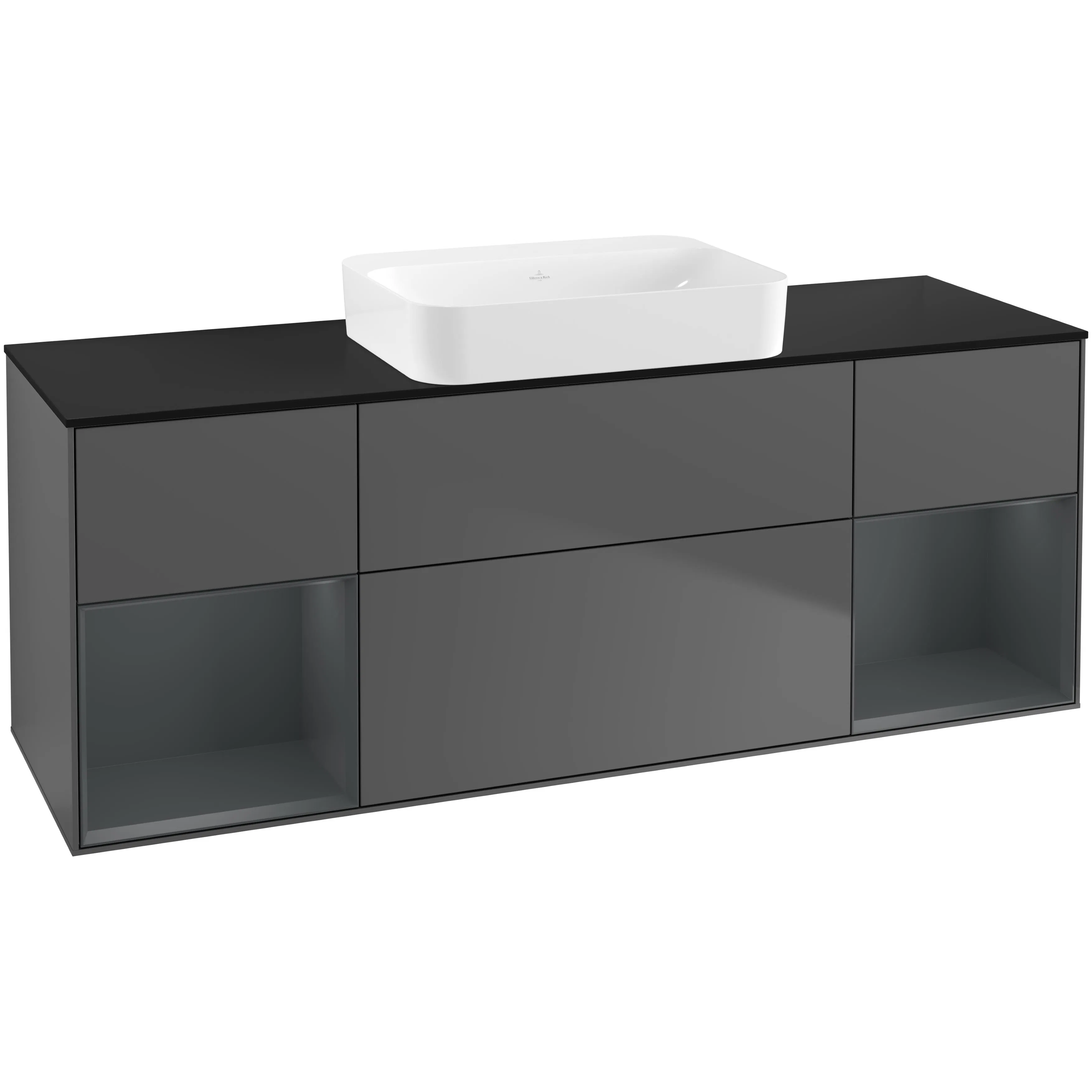 Tvättställsskåp Villeroy & Boch Finion med Två Hyllor och Bänkskiva för Fristående Tvättställ