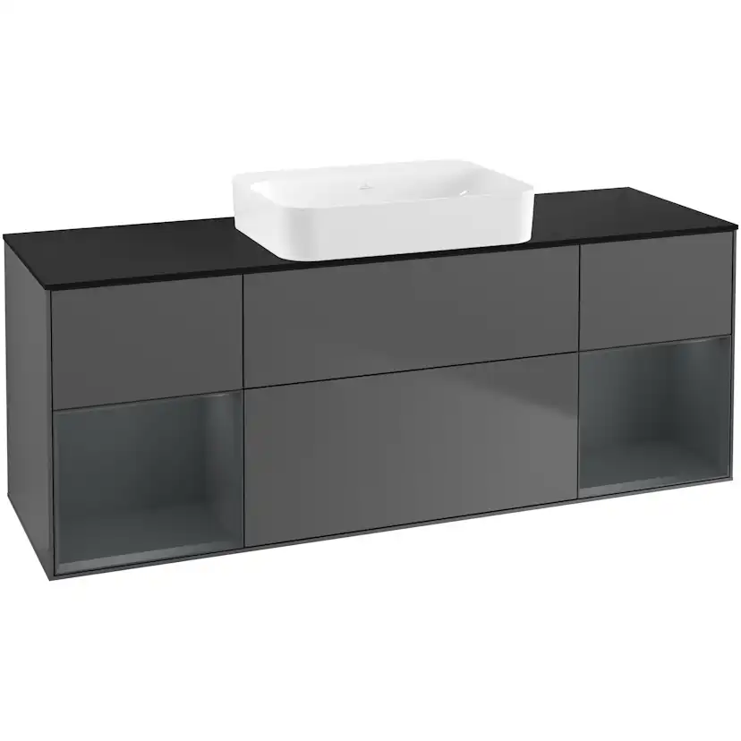 Tvättställsskåp Villeroy & Boch Finion med Två Hyllor och Bänkskiva för Fristående Tvättställ