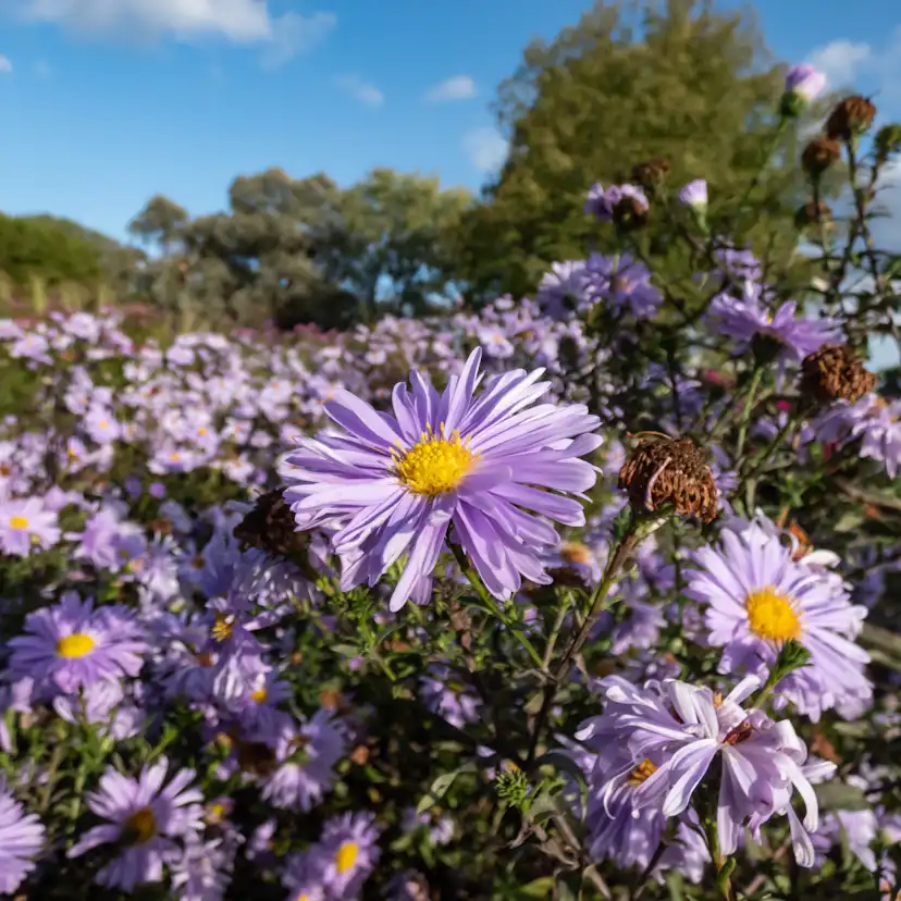 Perenn Omnia Garden Oktoberaster Early Blue Symphyotrichum Novi-Belgii