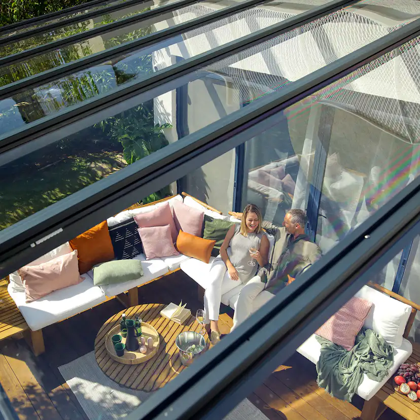 STOCKHOLM PATIO COVER 3.4X5.9 GREY CLEAR 3,4 x 5,9 m