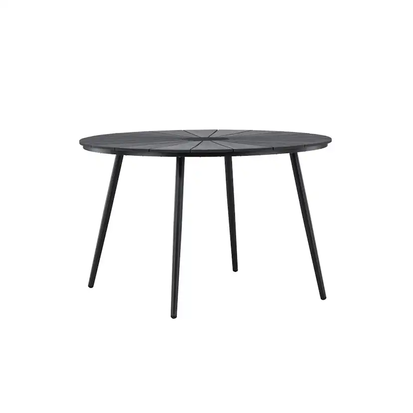 San Vito Dining Table Ø120 - Black / Black Svart