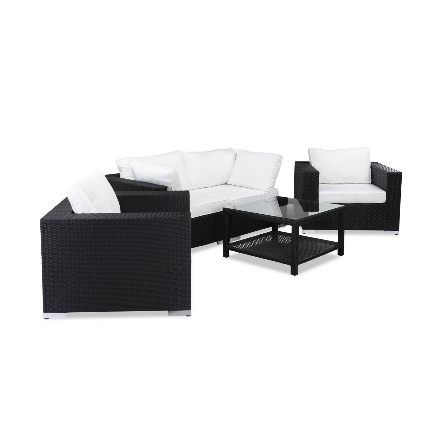 Loungegrupp Comfort Garden Bahamas 4-sits med 2 Fåtöljer och Bord 75x75 Utomhus