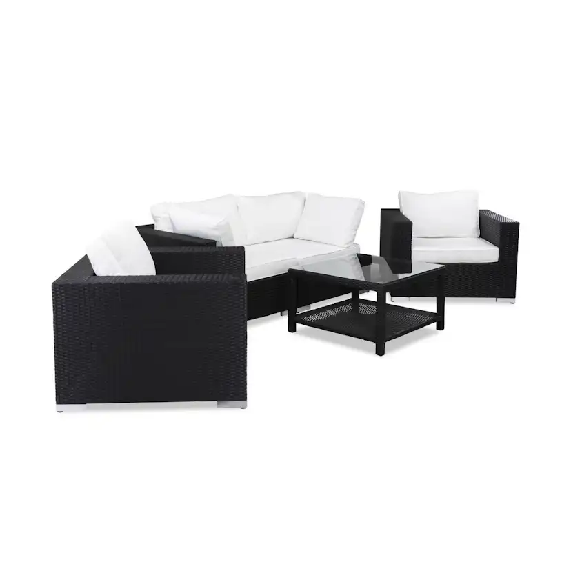 Loungegrupp Comfort Garden Bahamas 4-sits med 2 Fåtöljer och Bord 75x75 Utomhus