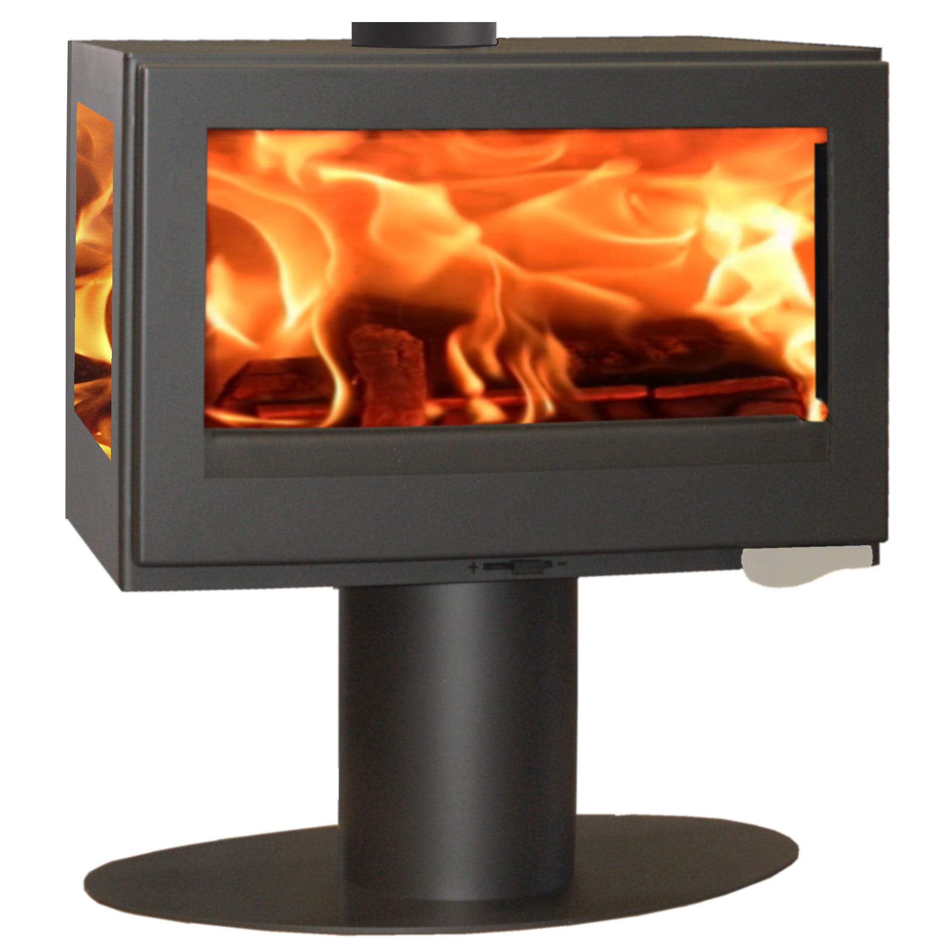Braskamin Panadero Mistral 3V EcoDesign Fristående 7,2kW
