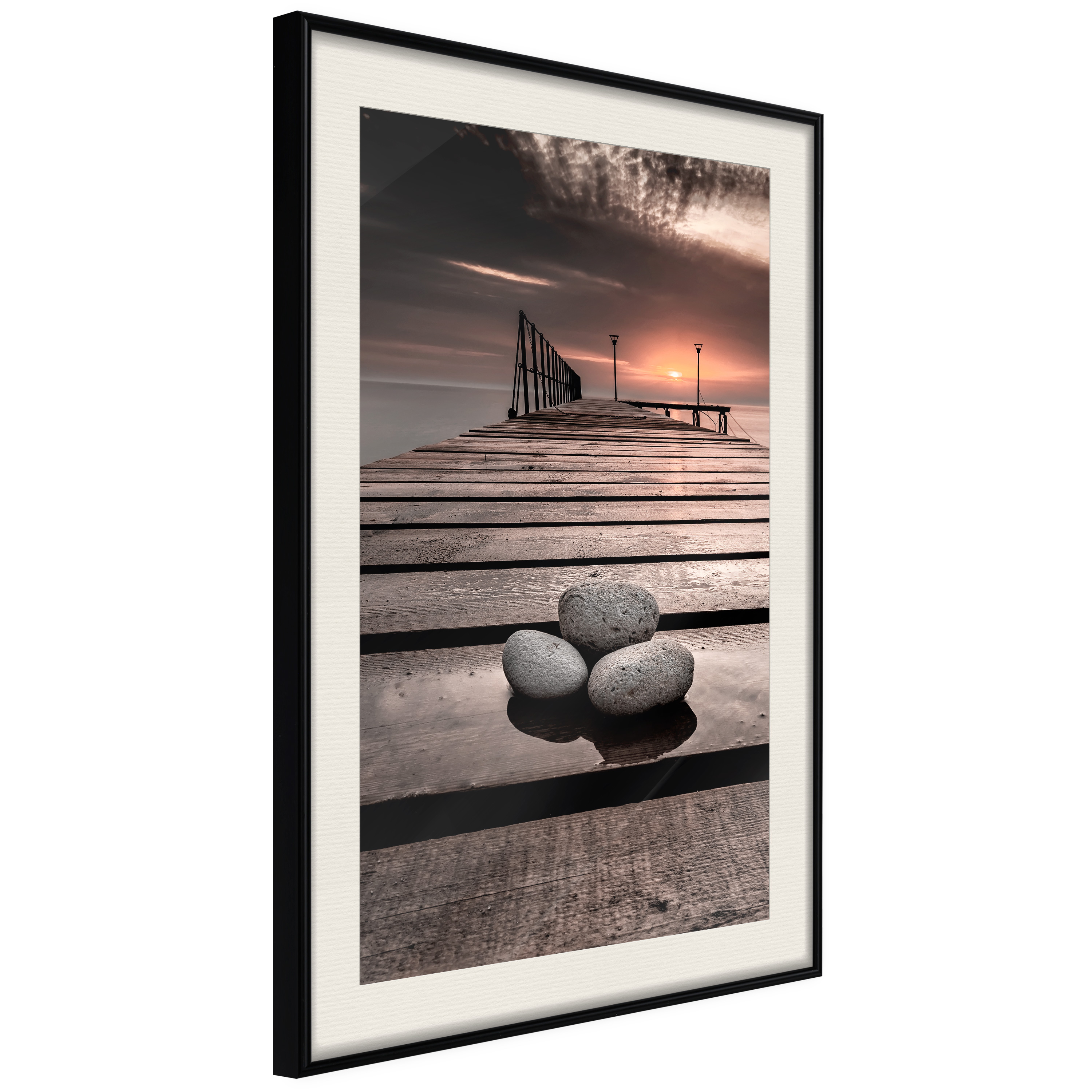 Affisch - September Sunset [Poster] 20x30 Svart ram med passepartout, 20x30 cm