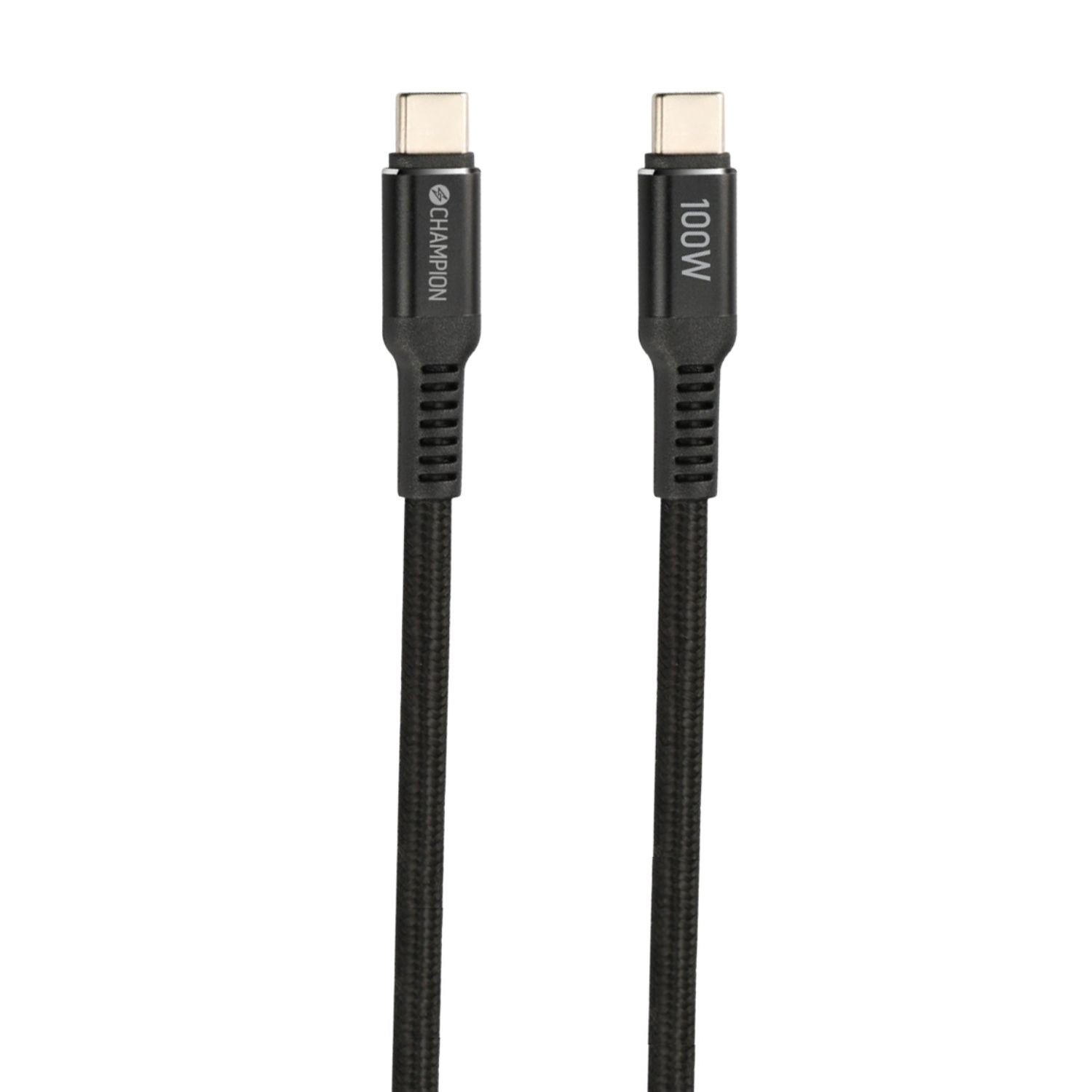 USB-C Champion kabel 100W 1m Svart